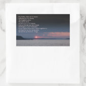 Unser Vatergebet Rechteckiger Aufkleber (Tasche)