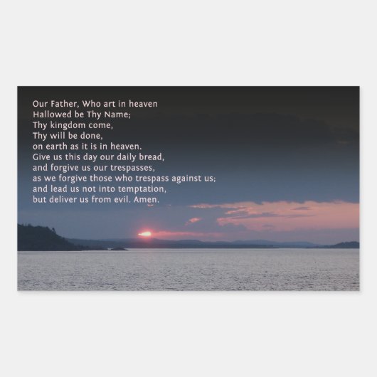 Unser Vatergebet Rechteckiger Aufkleber (Vorderseite)