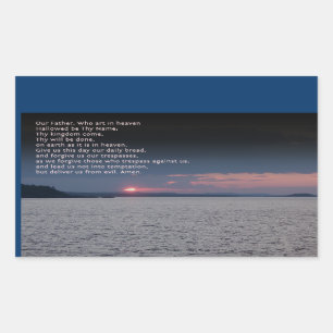 Unser Vatergebet Rechteckiger Aufkleber