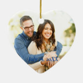 Unser Verheirateter Blauer Pagoda-Baum zu Weihnach Keramik Ornament (Hinten)