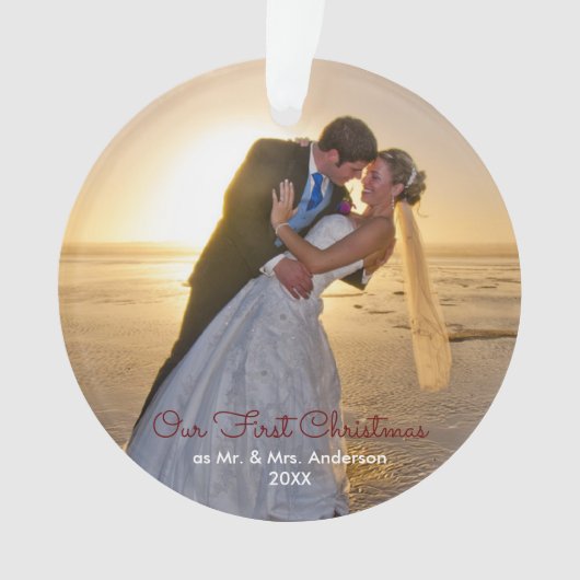 Unser Verheirateter Coupé Acryl Ornament (Vorderseite)