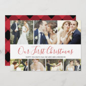 Unser Verheirateter Weihnachtsfeiertag 7FotoCollag Feiertagskarte (Vorne/Hinten)