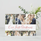 Unser Verheirateter Weihnachtsfeiertag 7FotoCollag Feiertagskarte (Stehend Vorderseite)