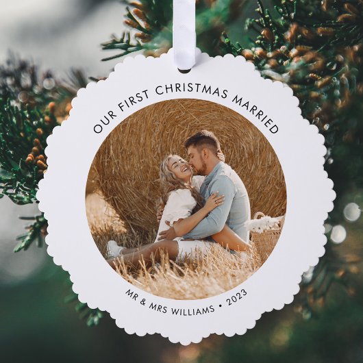 Unser Verheirateter Weihnachtsurlaub im Foto Ornament Karte