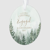 Unser Verlobter Pinienwald zu Weihnachten im  Foto Ornament (Vorderseite)