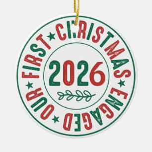 Unser Verlobter Weihnachtskaffee Keramik Ornament