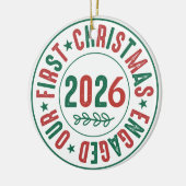 Unser Verlobter Weihnachtskaffee Keramik Ornament (Links)