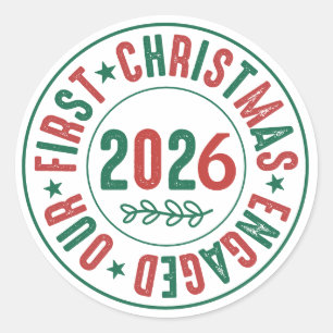 Unser Verlobter Weihnachtskaffee Runder Aufkleber