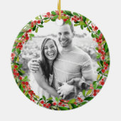 Unser verlobter | WeihnachtsWreath des erstes Keramik Ornament (Hinten)