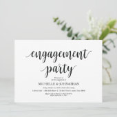Unser Verlobungs-Party, Verlobungs-Party lädt ein Einladung (Stehend Vorderseite)