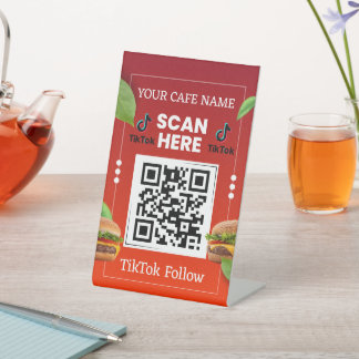 Unser Video QR Code | TikTok Folgen | Café Sockelschild