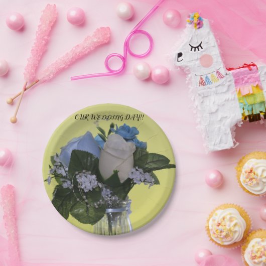 UNSER WEDDING DAY (Blume) Paper Teller (Party)