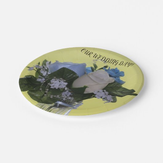 UNSER WEDDING DAY (Blume) Paper Teller (Schrägansicht)