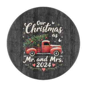 Unser Weihnachten als Herr und Frau 2024 passende Schneidebrett