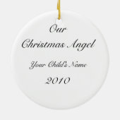 Unser Weihnachtsengel Keramik Ornament (Hinten)