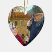 Unser Weihnachtsfest zum Jubiläum - Foto Keramik Ornament (Links)