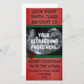 Unser Weihnachtsgeschenk Ultrasound Foto Feiertagskarte (Vorne/Hinten)