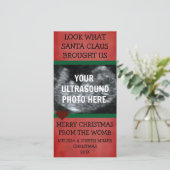 Unser Weihnachtsgeschenk Ultrasound Foto Feiertagskarte (Stehend Vorderseite)