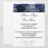 Unser Wein Hydrangea Schild unterschreiben Einladung (Vorne/Hinten)