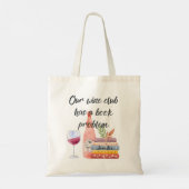 Unser Weinklub hat ein Buchproblem, das individuel Tragetasche (Rückseite)