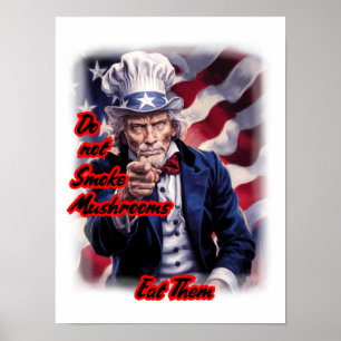 Unser weißer rot-blauer Onkel Sam gibt Ratschläge  Poster