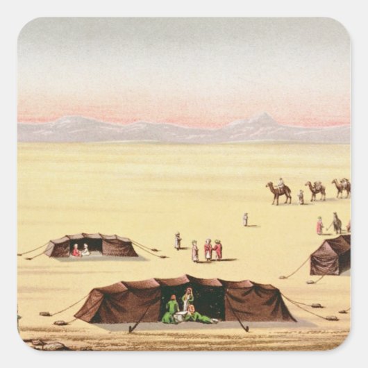 Unser Wüstenlager Quadratischer Aufkleber (Vorderseite)