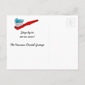 Unser Zahnarzt ist umziehen, Geschäftsankündigung Ankündigungspostkarte (Rückseite)