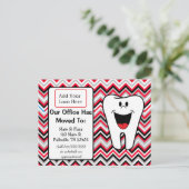 Unser Zahnarzt ist umziehen, Geschäftsankündigung Ankündigungspostkarte (Stehend Vorderseite)