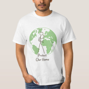 "Unser Zuhause schützen" Earth T-Shirt   Umwelt Co