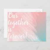 Unser Zusammensein ist für immer! Postkarte (Vorne/Hinten)