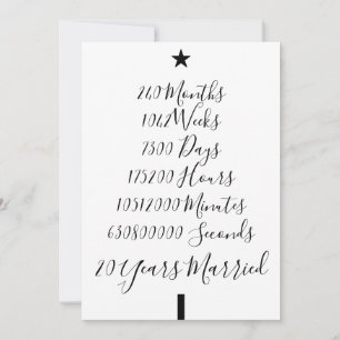 Unser zwanzigjähriges Verheiratetes Weihnachtsjubi Feiertagskarte