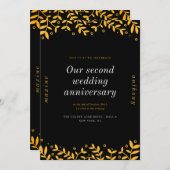 Unser zweiter Hochzeitstag Save The Date (Vorne/Hinten)