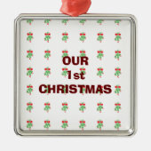 UNSERE 1. CHRISTMAS / MISTLETOS AUF DER GLEICHEN O ORNAMENT AUS METALL (Vorne)