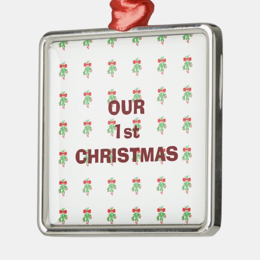 UNSERE 1. CHRISTMAS / MISTLETOS AUF DER GLEICHEN O ORNAMENT AUS METALL (Links)