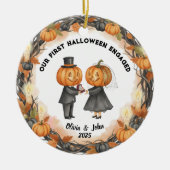 Unsere 1. Halloween 2025 Pumpkin Hochzeit mit Wrea Keramik Ornament (Vorne)
