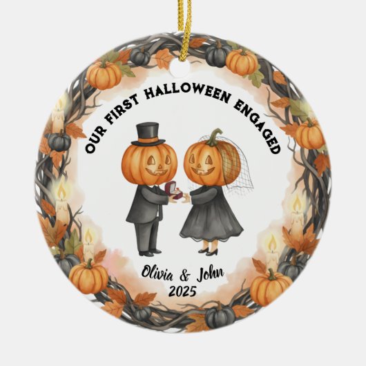 Unsere 1. Halloween 2025 Pumpkin Hochzeit mit Wrea Keramik Ornament (Vorne)