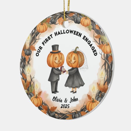 Unsere 1. Halloween 2025 Pumpkin Hochzeit mit Wrea Keramik Ornament (Links)