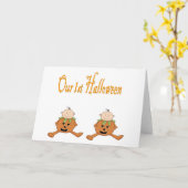 Unsere 1. HALLOWEEN (TWINS) Karte (Gelbe Blume)