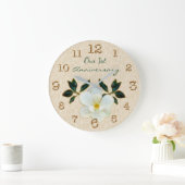 Unsere 1. Jubiläumsuhr oder Ihr TEXT oder Löschen Große Wanduhr (Zuhause)