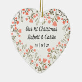 Unsere 1. Personalisierte Weihnachtsfeier Keramik Ornament (Rechts)