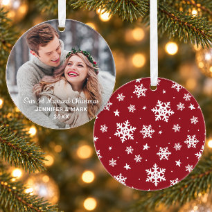 Unsere 1. verheiratete Weihnachten Moderne Hochzei Ornament