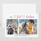 Unsere 1. Weihnachts-Coupé-Foto-Flachkarte (Vorne/Hinten)