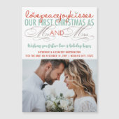 Unsere 1. Weihnachtsfeier als Mr. & Mrs. Foto Magn Magnetkarte (Vorderseite)