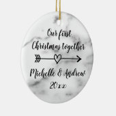 Unsere 1. Weihnachtszusammen Keramikornament (Rechts)