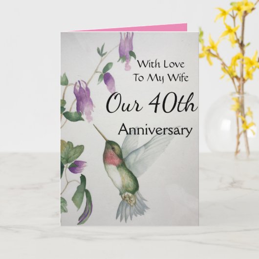 Unsere 40-jährige Jubiläum meine Ehefrau mit der L Karte (Gelbe Blume)