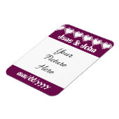 Unsere 8-Bit-Herzen im Wein Rett-the-Date-Magnet Magnet (Linke Seite)