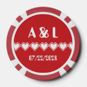 Unsere 8 Bit Herzen in Cherry Pokerchips (Rückseite)