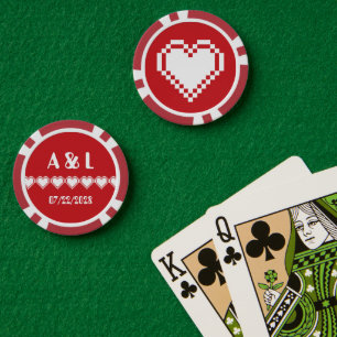 Unsere 8 Bit Herzen in Cherry Pokerchips