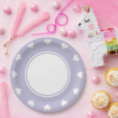 Unsere 8-Bit-Herzen in Lavendel-Papierplatte Pappteller (Party)
