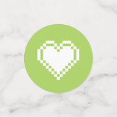 Unsere 8-Bit-Herzen in Peridot Table Confetti Konfetti (Klein Vorderseite)